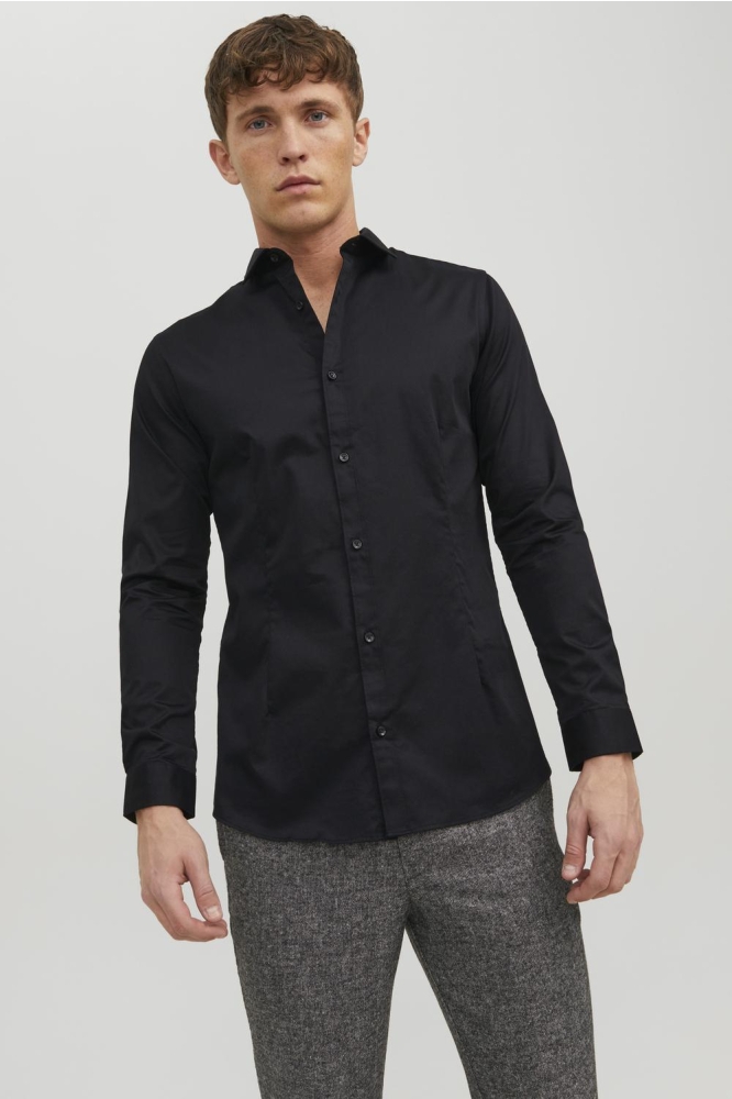 jjprPARMA SHIRT L/S NOOS 12097662 Black
